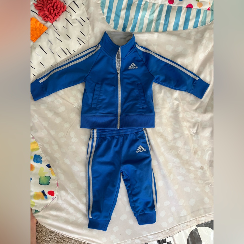 Adidas Tracksuit, Blue, 6 months